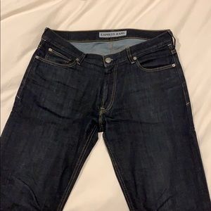 Express dark blue jeans 34 x 34